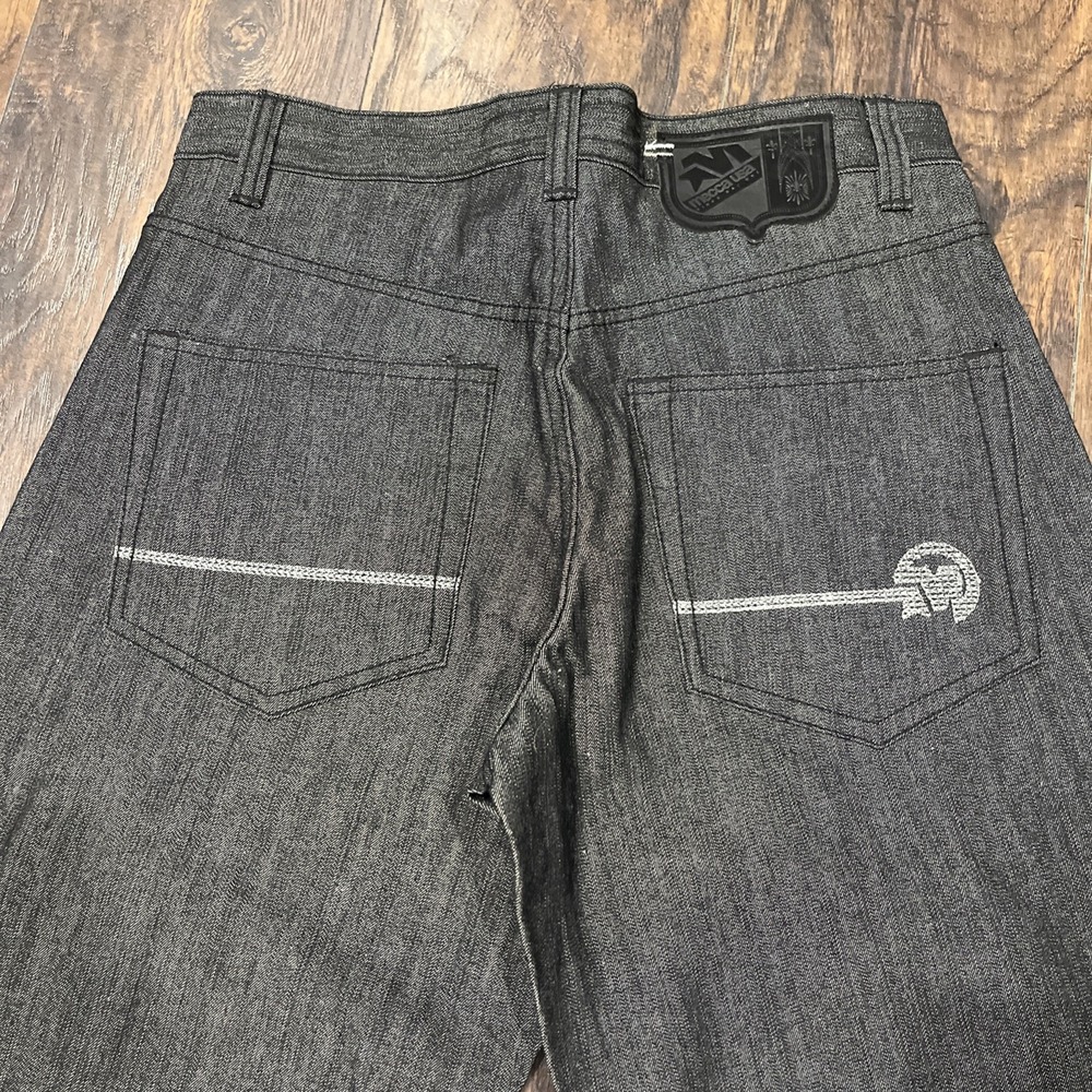 Mecca Jeans Mens 30x32 Black Denim Straight Leg Y2K NWOT